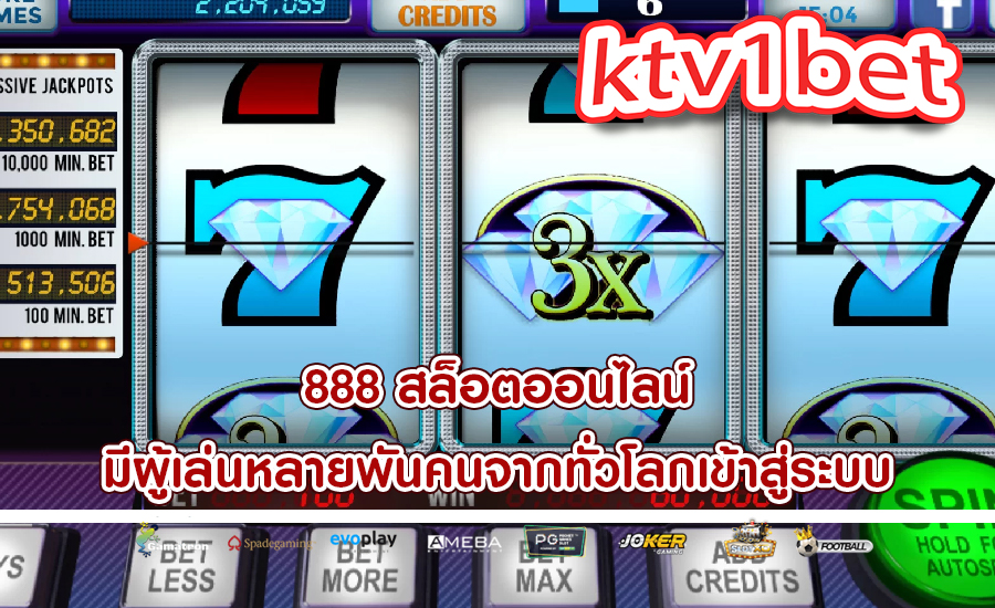 888 สล็อตออนไลน์ มีผู้เล่นหลายพันคนจากทั่วโลกเข้าสู่ระบบ